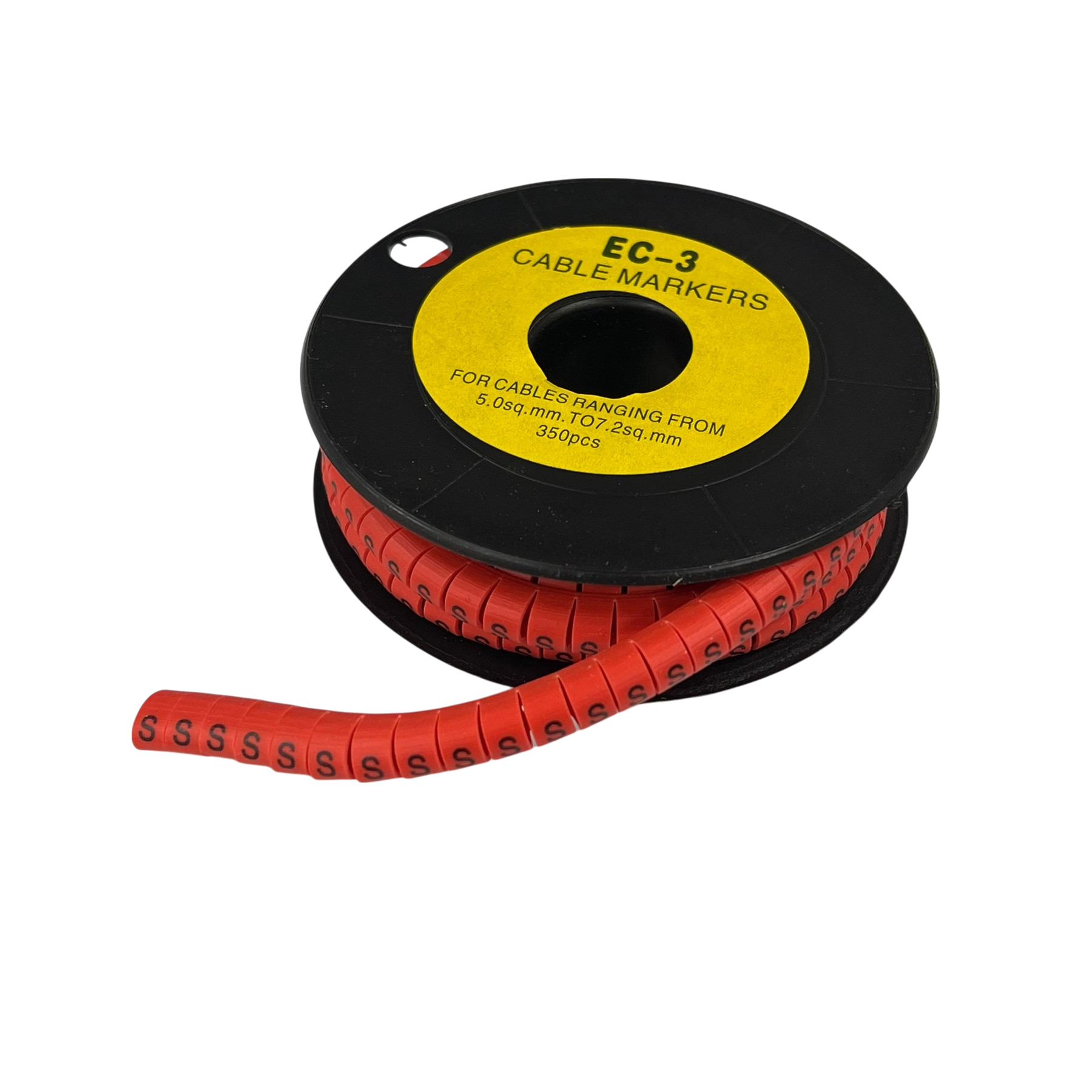 Grippes Cable Marker S - Red on a spool for organizing and labeling cables efficiently