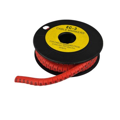 Grippes Cable Marker S - Red on a spool for organizing and labeling cables efficiently