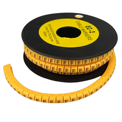Grippes Cable Marker Yellow - F. reel of modular snap-on cable labels for wire identification