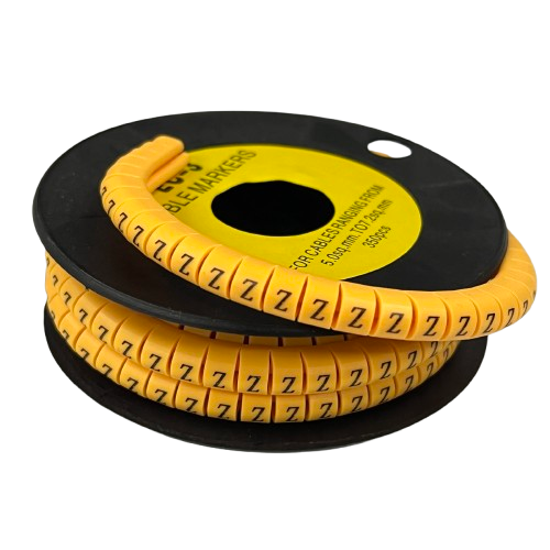 Grippes Cable Management spool of Cable Marker Z -  Yellow ring markers coiled for labeling cables
