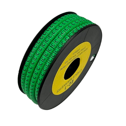 Grippes EC-1 cable marker green 1000pcs on a spool for organized cable management