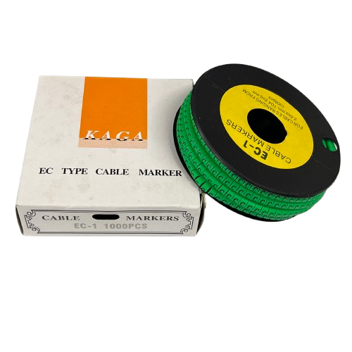 Grippes EC-1 cable marker green 1000pcs in box for organized cable management