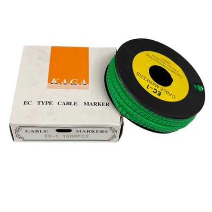 Grippes EC-1 cable marker green 1000pcs in box for organized cable management