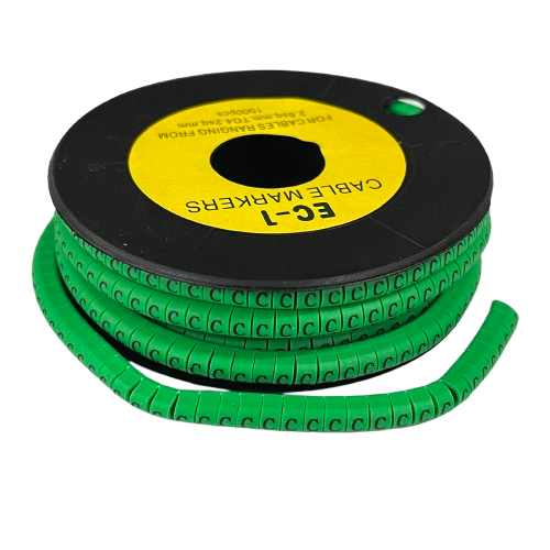 EC-1 cable marker green 1000pcs on a spool for organized cable management and identification