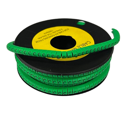 Grippes EC-1 cable marker green 1000pcs on a spool for effective cable organization