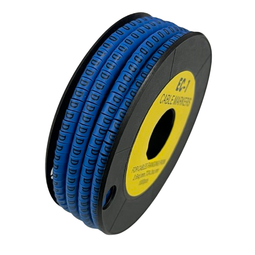 Grippes EC-1B cable marker 1000pcs on a roll in blue for efficient cable organization