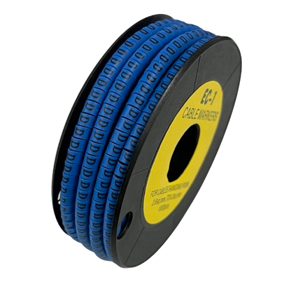 Grippes EC-1B cable marker 1000pcs on a roll in blue for efficient cable organization
