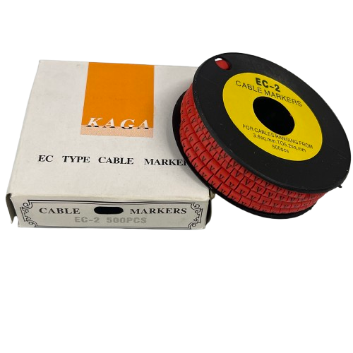 Grippes V cable marker roll in red for efficient cable management and organization