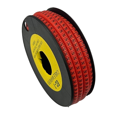 Grippes N Marker Red 2.6mm to 4.2mm 1000pcs Cable Management Solution for Organized Wiring