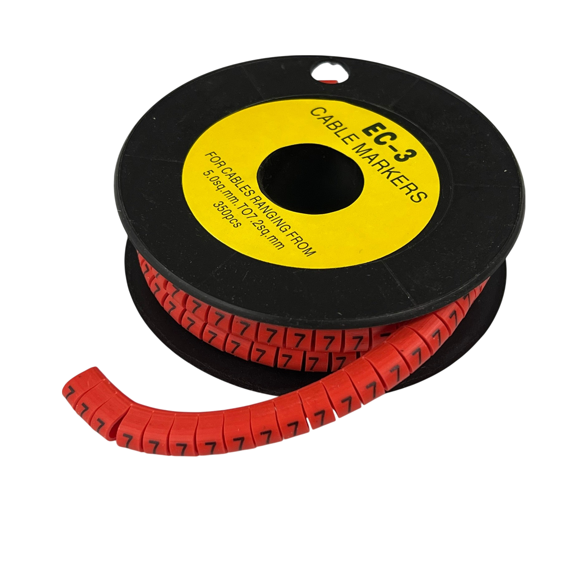 Grippes red cable markers 5mm to 7mm for organized cable management and easy identification
