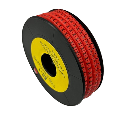 Grippes cable management spool with X Marker Red 2.6mm to 4.2mm 1000pcs for organizing wires