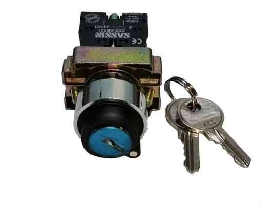 Sassin Key Operated Switch 2P with two metal keys for secure power control