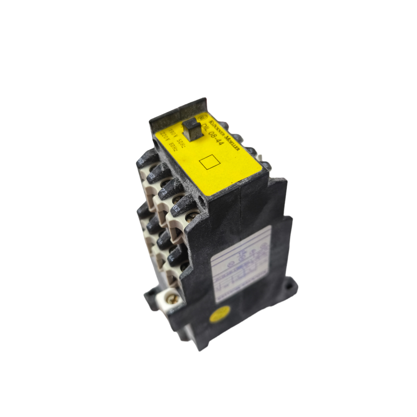 Klockner Moeller magnetic contactor 220V with black and yellow housing for power control