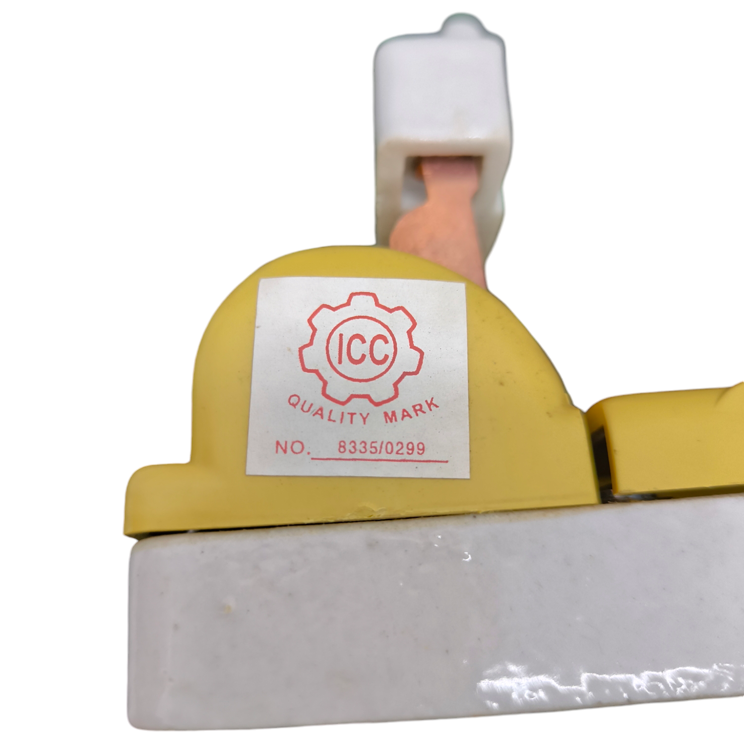 Taiyou Knife Switch 30A 3 Pole with ICC Quality Mark close-up on switch component