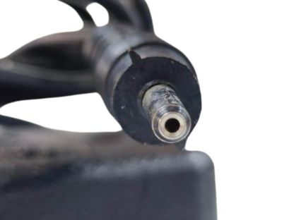 Knight cellphone charger for Nokia 909 close-up of power plug connector in black