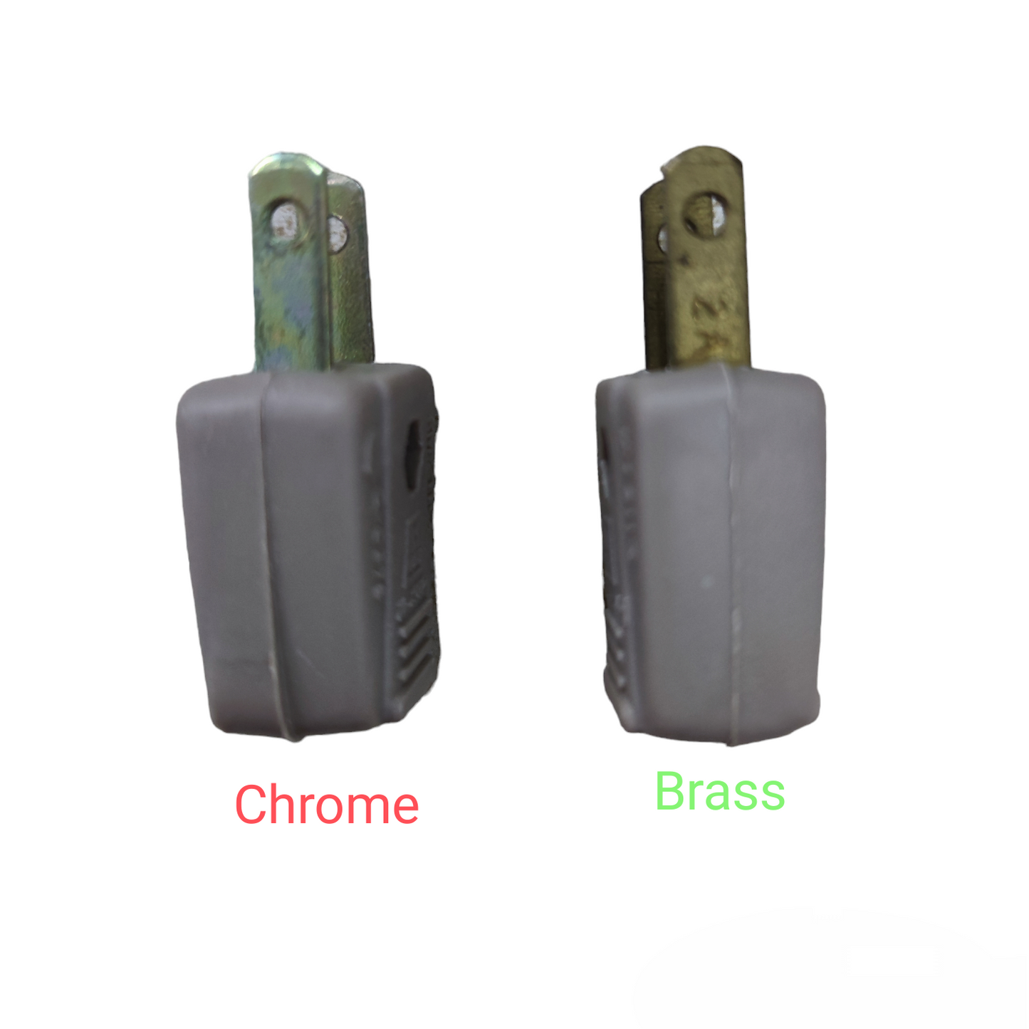 Kopez 2A 220V electrical plug available in chrome and brass finishes for power connections