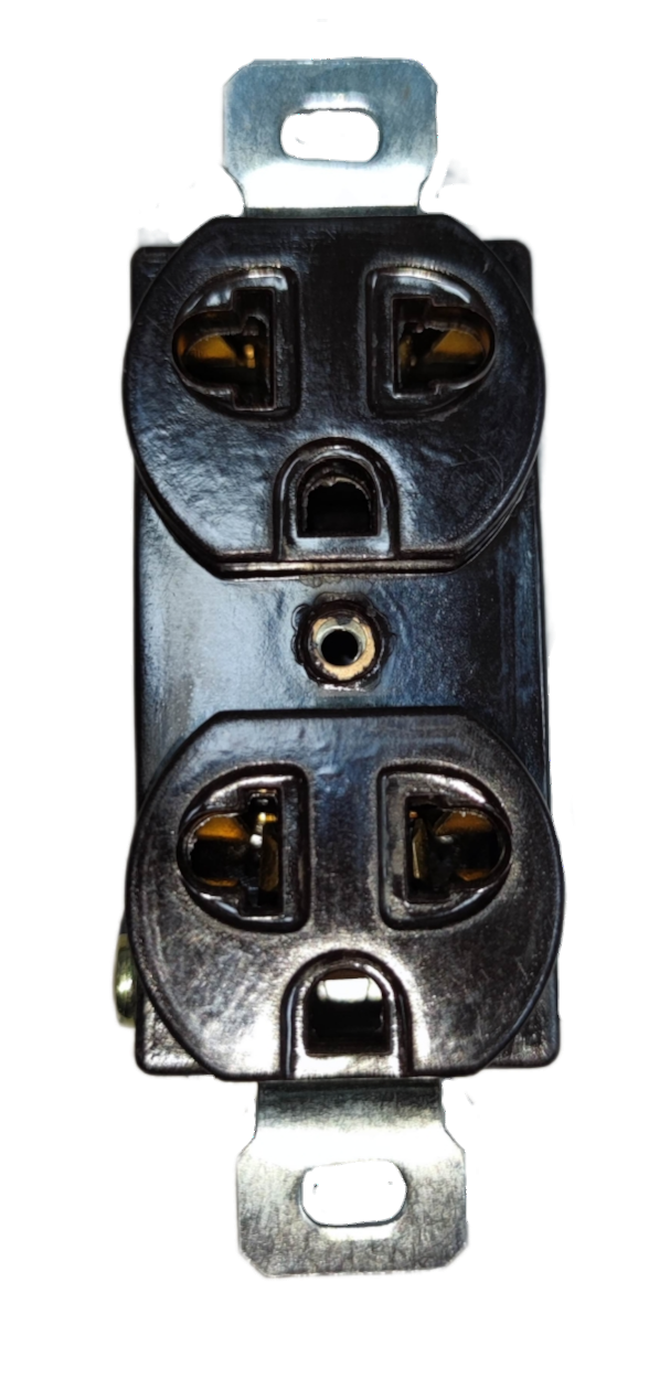 Kopez grounded duplex socket black electrical outlet for power points switches and plugs