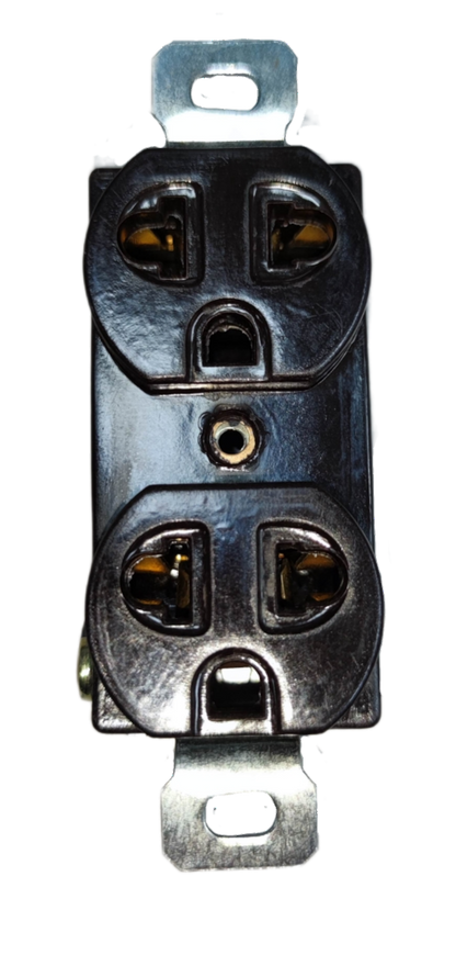 Kopez grounded duplex socket black electrical outlet for power points switches and plugs