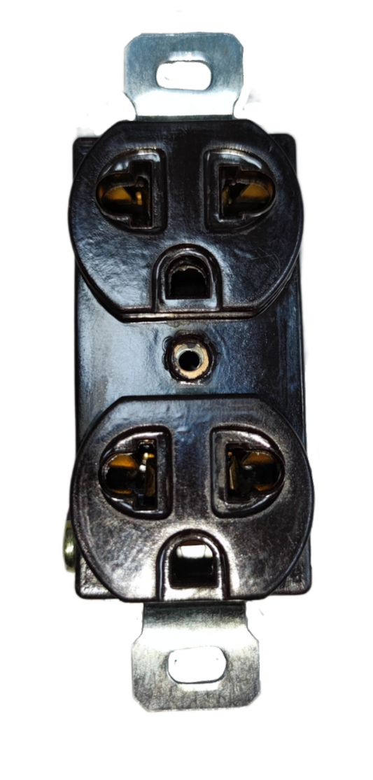 Kopez grounded duplex socket black electrical outlet for power points switches and plugs