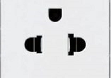 Kopez grounded duplex socket with three-prong power outlet for safe electrical connection