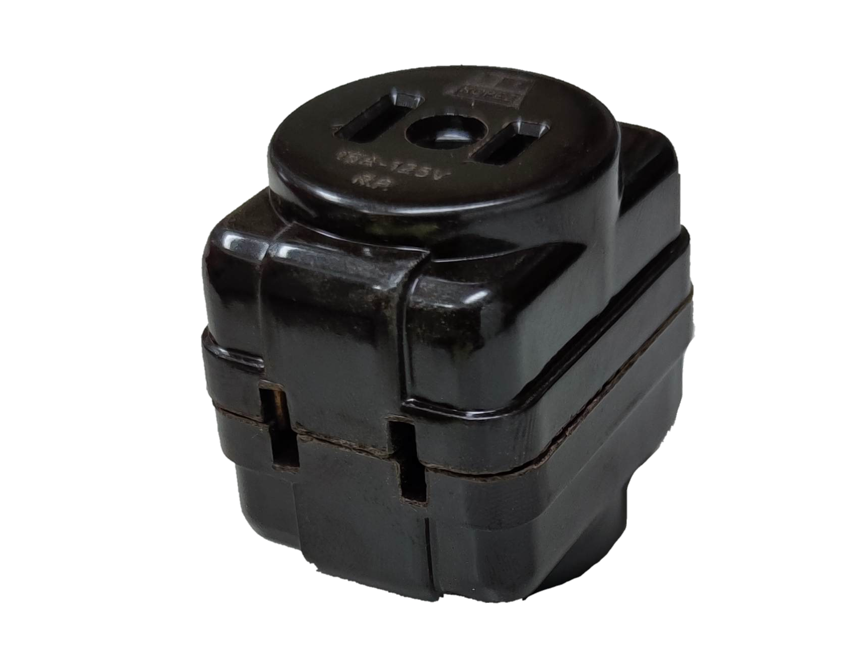 Kopez 3 gang cube cord connector black electrical circuitry part for multi-plug connections