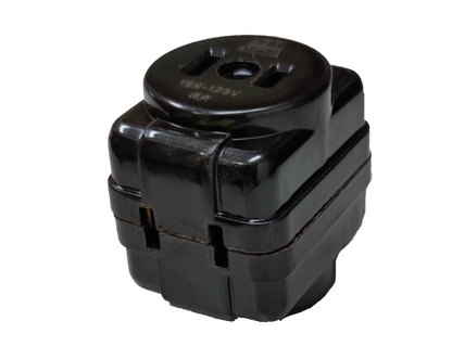 Kopez 3 gang cube cord connector black electrical circuitry part for multi-plug connections