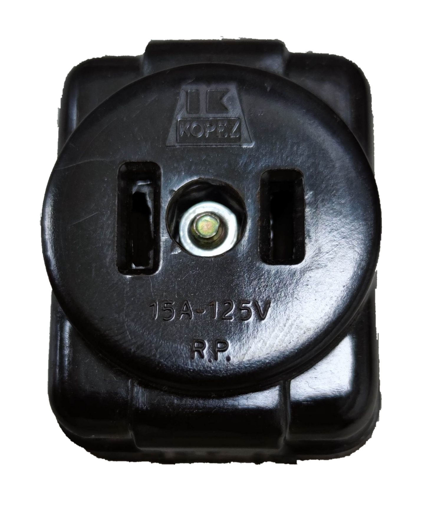 Kopez black 3 gang cube cord connector electrical part rated 15A 125V for wiring