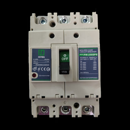 Koten 150A Molded Case Circuit Breaker with On Off Switch and Model PW-250SPS
