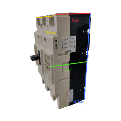 Koten 150A Molded Case Circuit Breaker electrical component with detailed dimensions shown