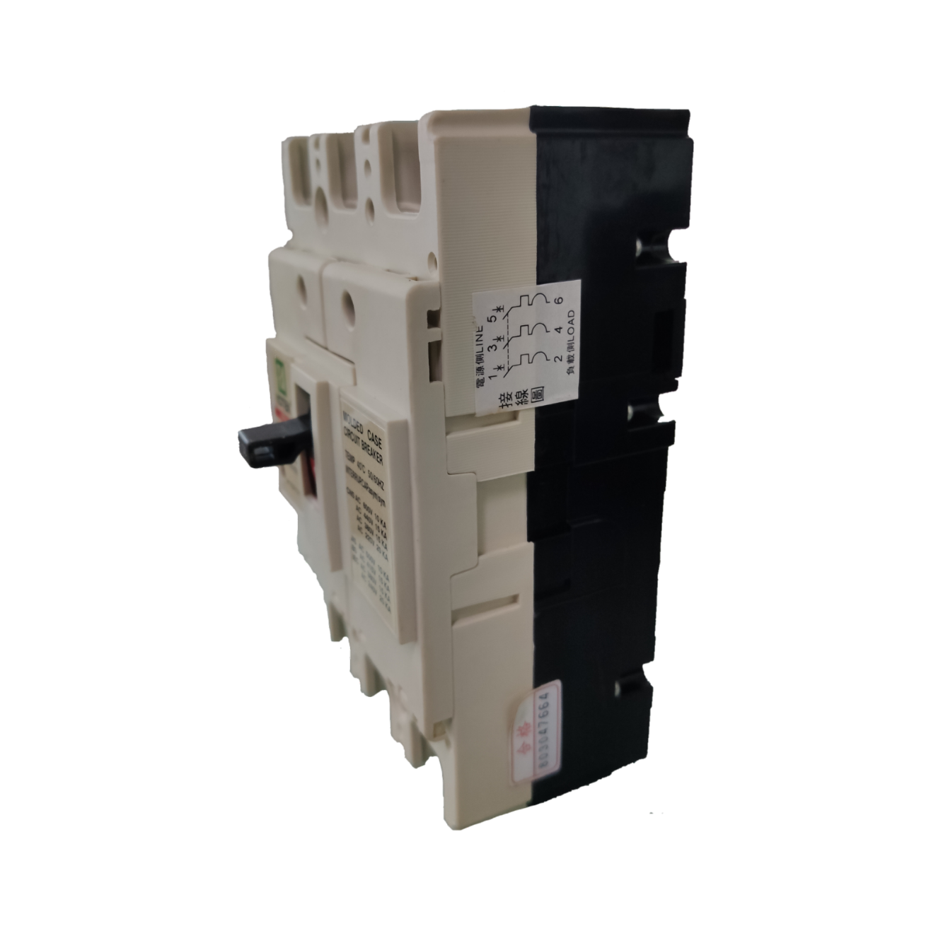 Koten 150A Molded Case Circuit Breaker electrical component with switch and wiring diagram