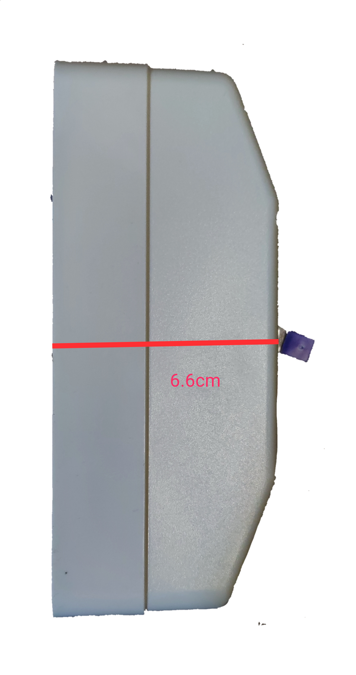 15A 3 pole circuit breaker with enclosure from Electx Electrical Supply showing side view with measurement