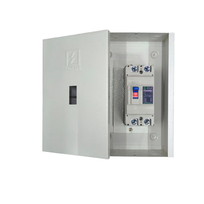 Koten 175A industrial circuit breaker mounted in a protective metal enclosure for optimal safety