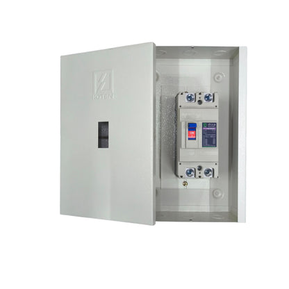 Koten 175A industrial circuit breaker housed in a gray enclosure with access door for safety and easy operation