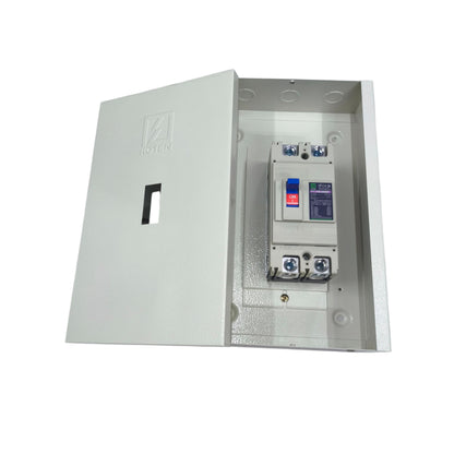 Koten 175A industrial circuit breaker inside a protective enclosure with clear labeling and connection points