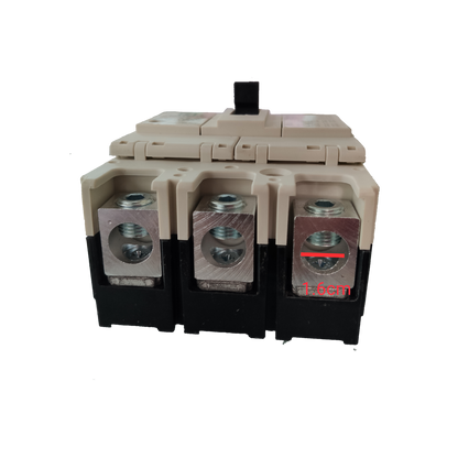 Koten 200A molded case circuit breaker with three electrical terminals and black and beige casing