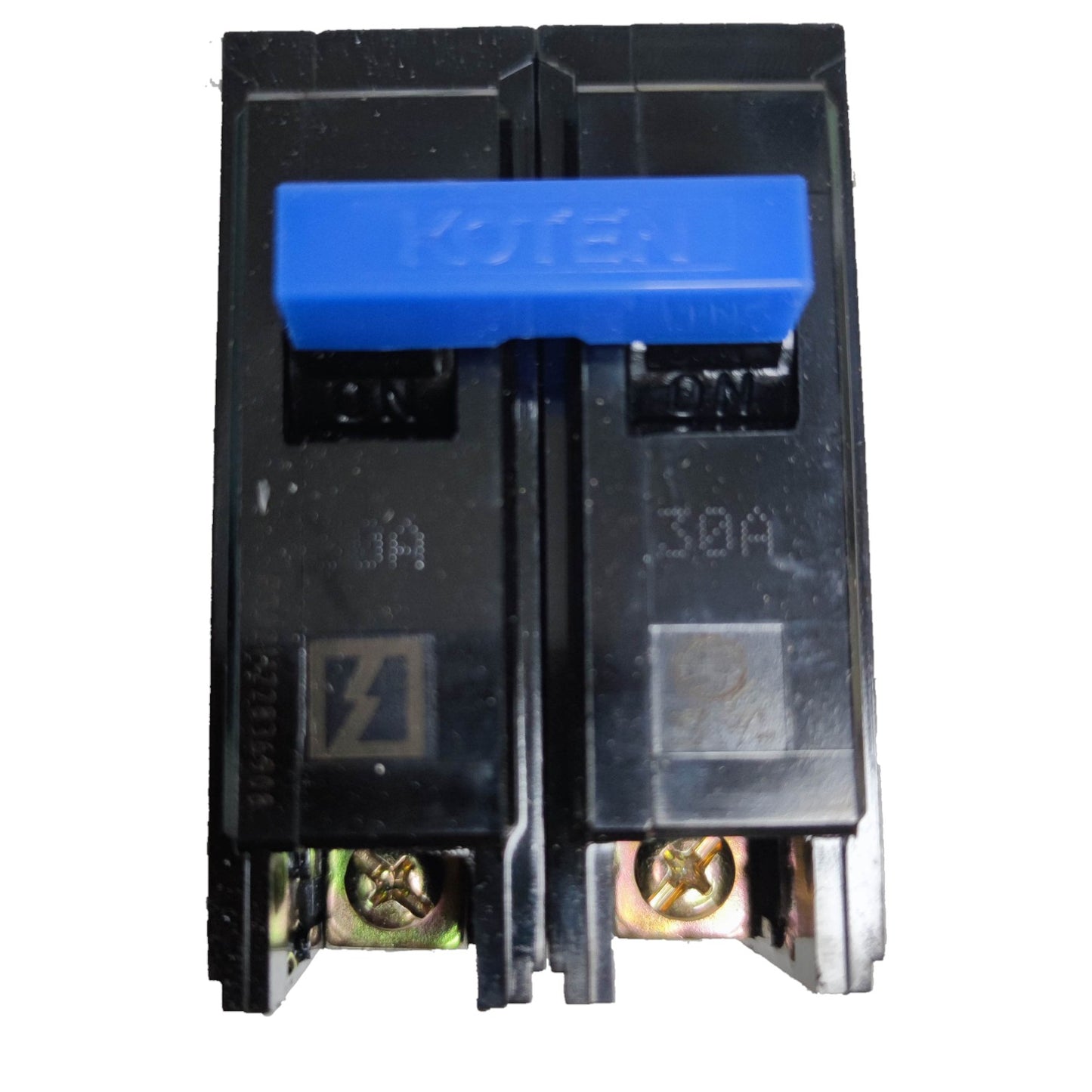 Koten 30A circuit breaker with dual toggle switches for electrical safety and overload protection