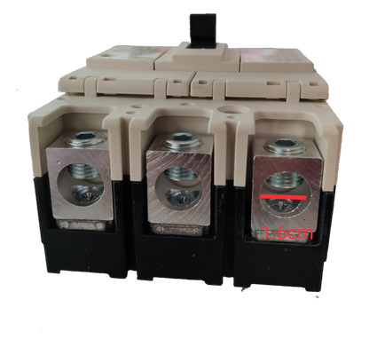 Koten 50 KAIC breaker 220v electrical circuitry part with three terminals and measurement detail