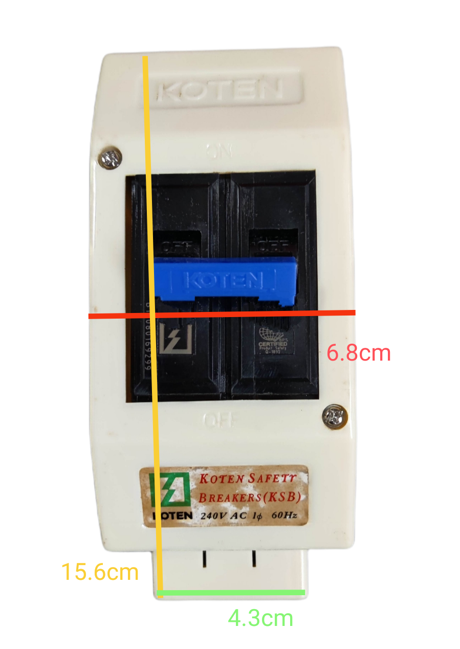 Koten 60A 2Pole Circuit Breaker with Enclosure for Electrical Circuitry and Safety