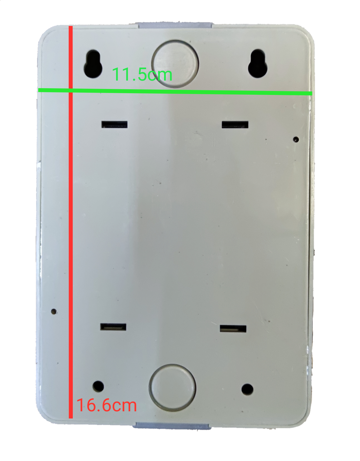 Koten 60A Circuit Breaker with Enclosure 3 Pole white mounting base measuring 16.6cm by 11.5cm