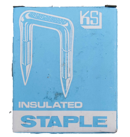 KS insulated staple box for cable management featuring Insulated Staple Approximated design