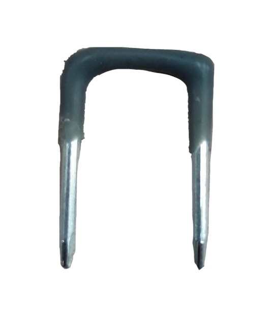 KS insulated staple approximated cable management clip with protective covering for secure wiring