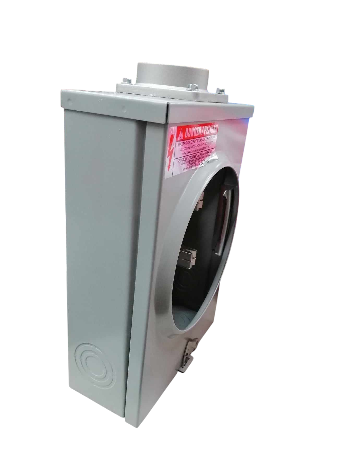 Cirtech KWH Meter Base 5 Jaws Square Type electrical circuitry part in gray metal housing