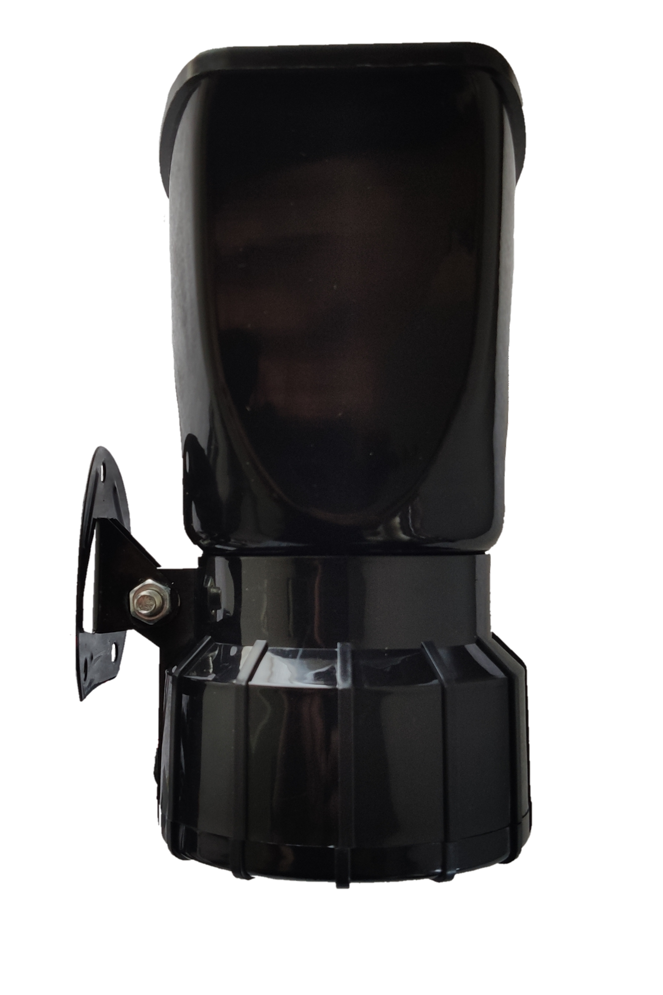 Black Electronic Horn 12V from Electx Electrical Supply for vehicle and industrial use