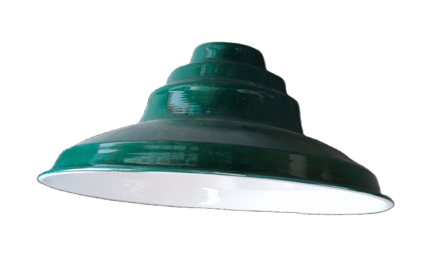 14 inch lamp cover with E40 socket in green finish, perfect for enhancing lighting fixtures