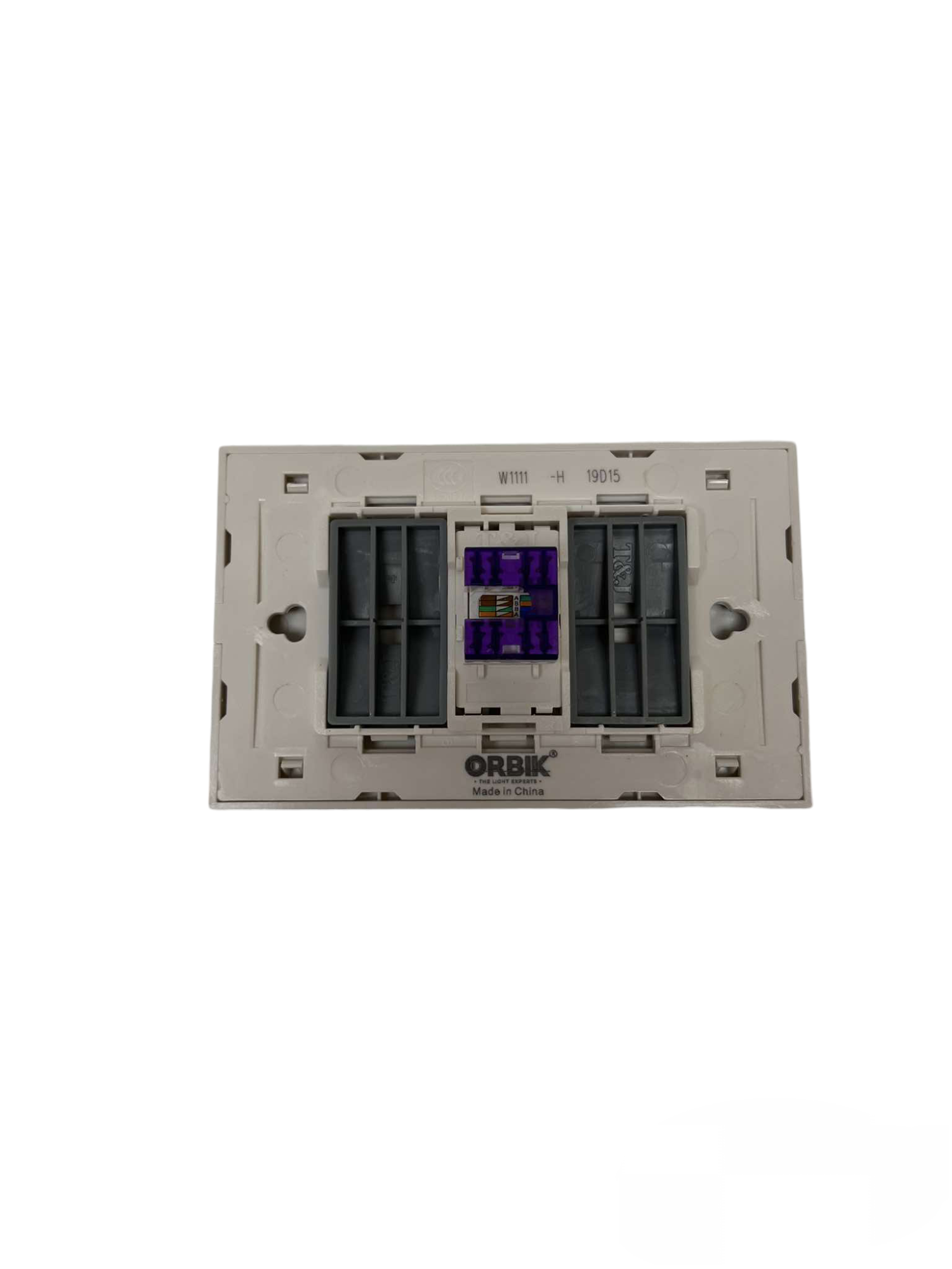 T&J LAN Outlet with Plate Cat6 Outlet for reliable high-speed network connections