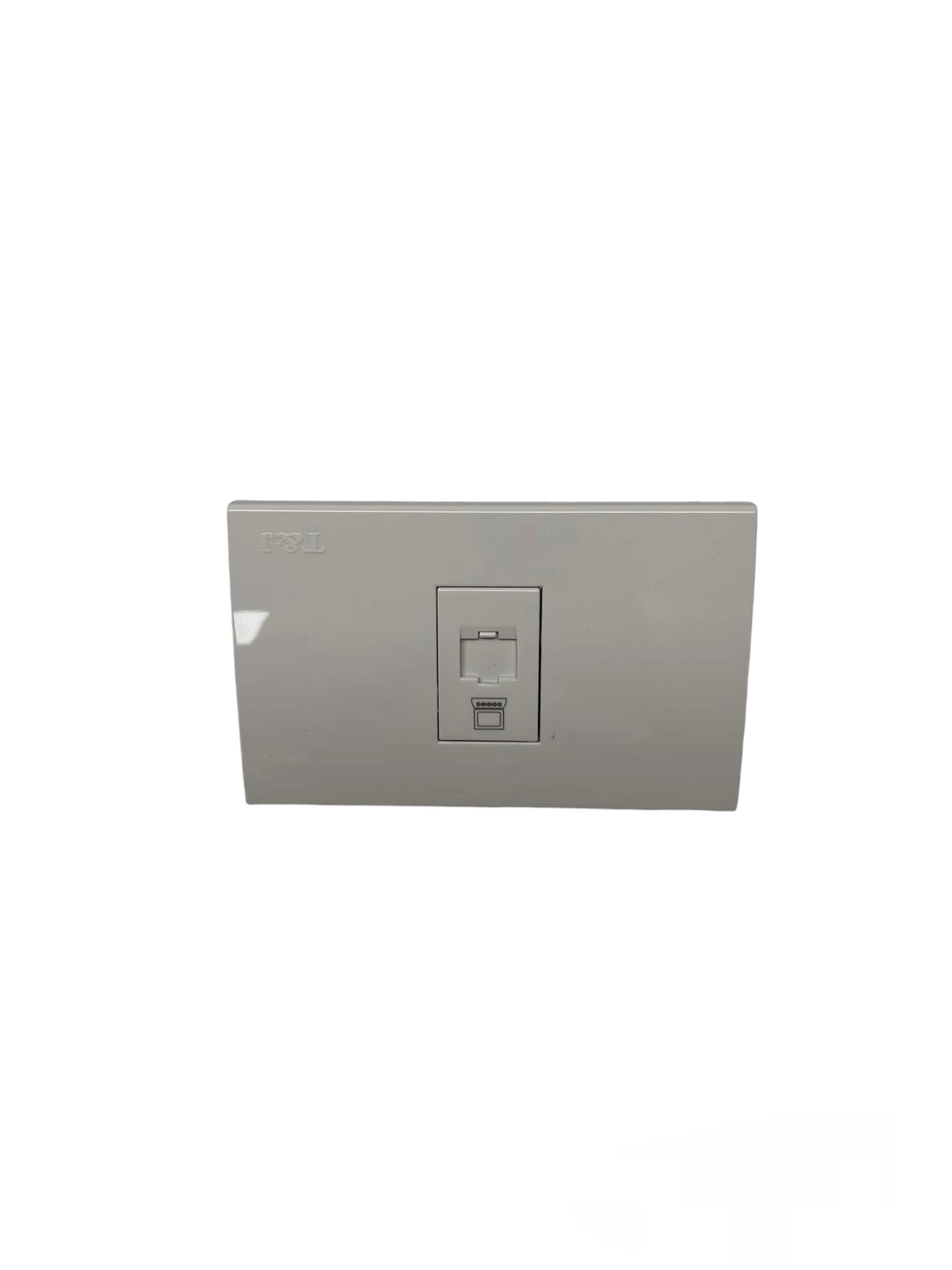 T&J LAN Outlet with Plate Cat6 Outlet in beige color for network connectivity