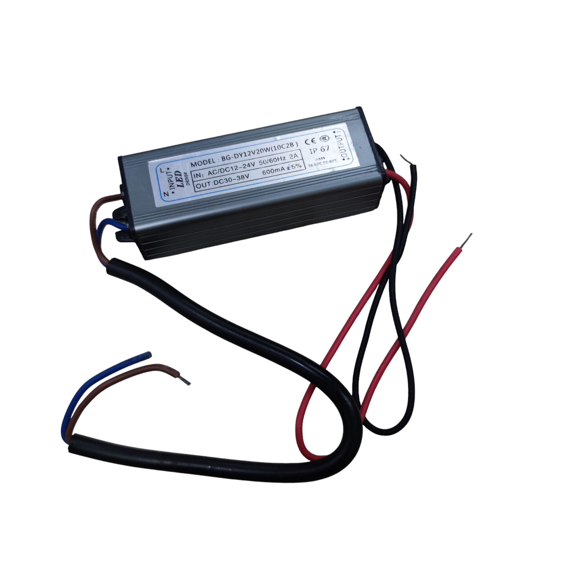 12-24V DC Output LED driver 600mA for powering LED lighting systems with durable casing and connections