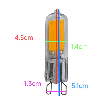 Denko 2W LED G9 bulb warm white with compact design and dimensions for versatile lighting solutions