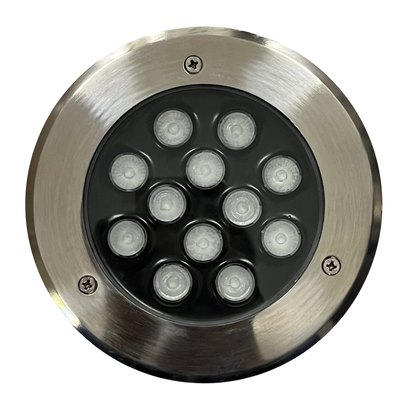 12W LED Pool Lights 12VDC with stainless steel frame and multiple LED bulbs for underwater use