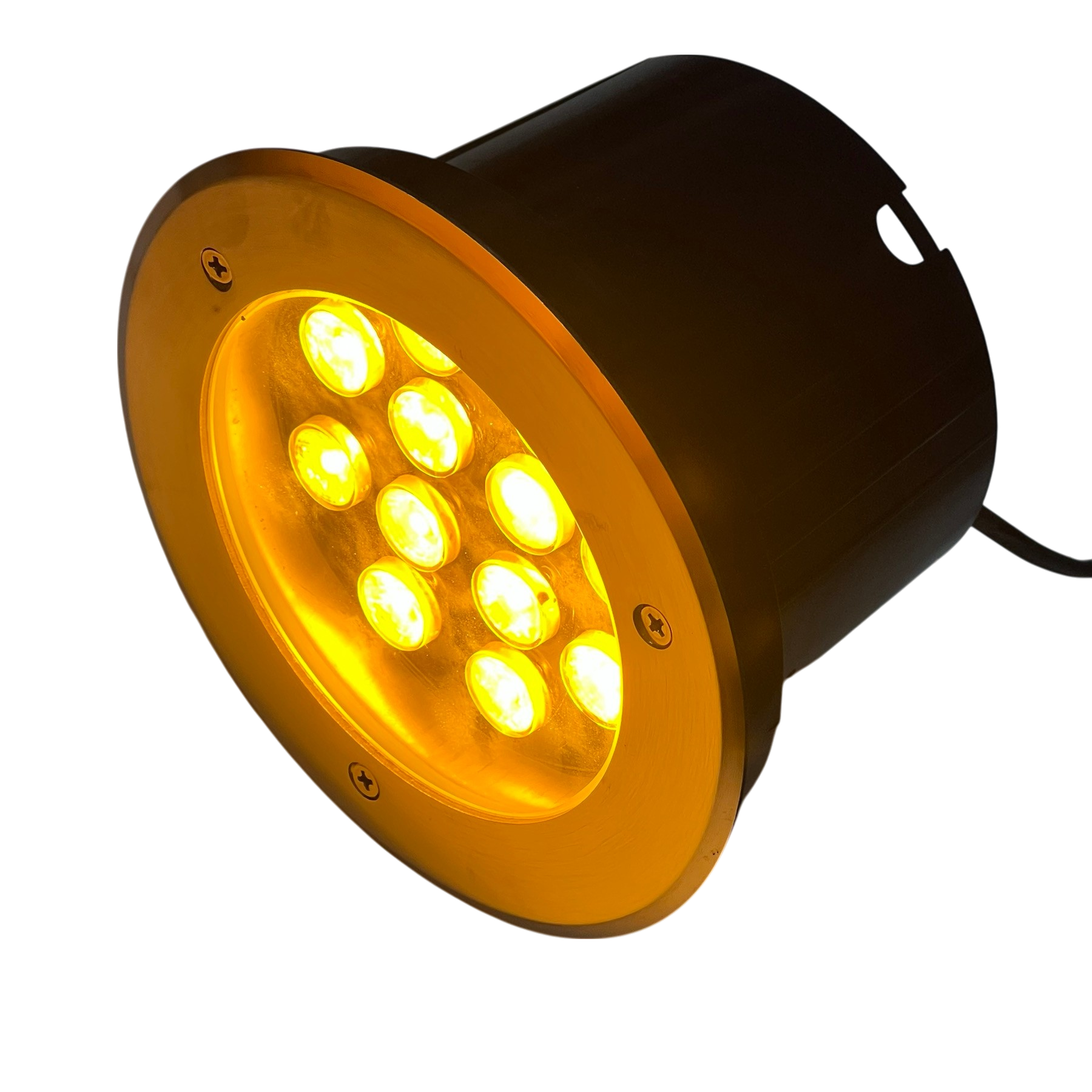 Yellow glowing 12W LED Pool Lights 12VDC underwater pool accessory from China